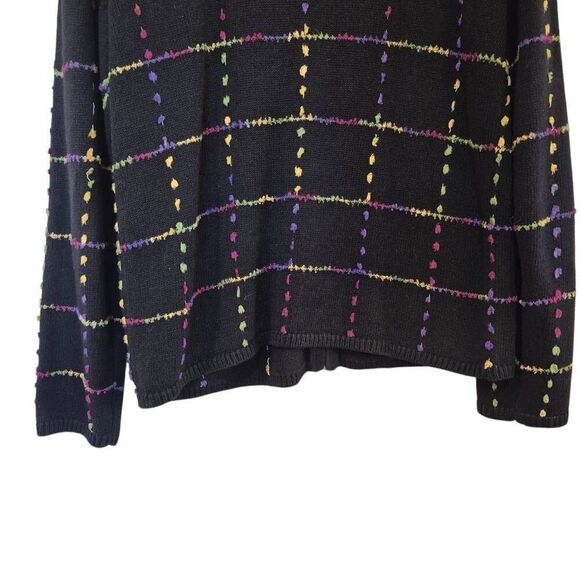 Christopher & Banks Women's Black & Bright Multicolor Rayon/Cotton/Viscose/Nylon - Picture 4 of 9